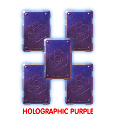 Five Purple Colored Orgone Phone Shields
