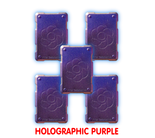 Five Purple Colored Orgone Phone Shields