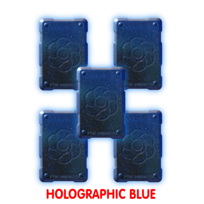 Five Blue Orgone Phone Shields