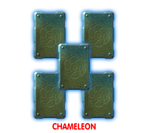 Five Chameleon Orgone Phone Shields