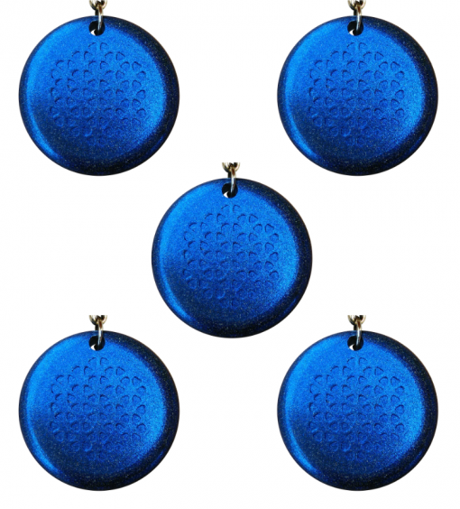 Special Offer - Family Set of 5 Orgone Pendants (Blue Finish)