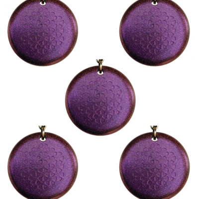 Special Offer - Family Set of 5 Orgone Pendants (Purple Finish)