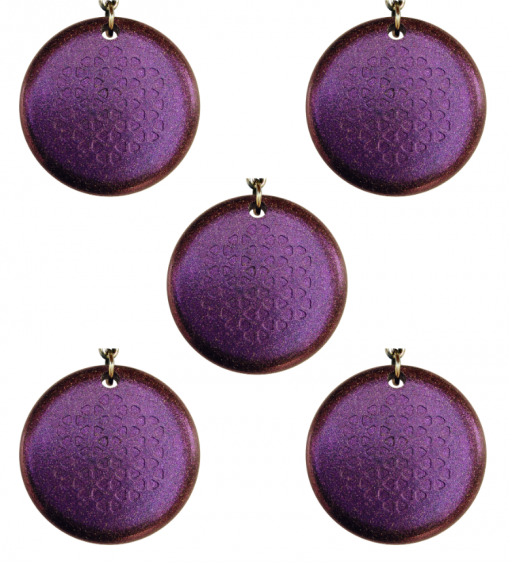 Special Offer - Family Set of 5 Orgone Pendants (Purple Finish)