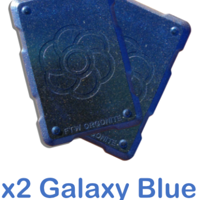 Two Blue Orgone Phone Shields