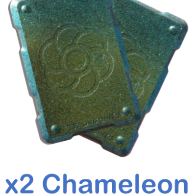 Two Chameleon Orgone Phone Shields