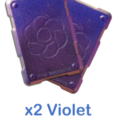 Two Purple Orgone Phone Shields