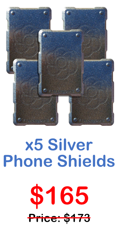 Special-Offers-x5-Silver-Orgonite-Shungite-Phone-Stickers