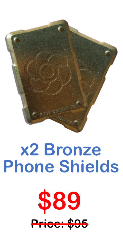 x2 Special Offers-Bronze Orgonite Shungite Phone Stickers