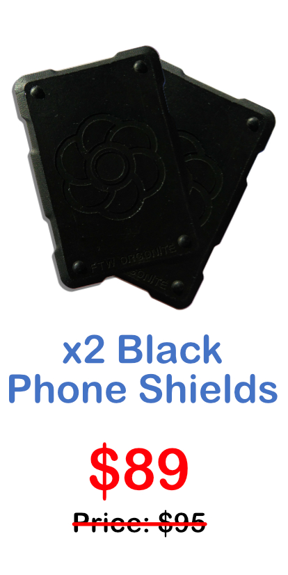 x2 Special Offers-Black Orgonite Shungite Phone Stickers