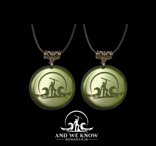 AWK Set of 2 Green Color Pendants