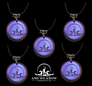 AWK Set of 5 Purple Color Pendants