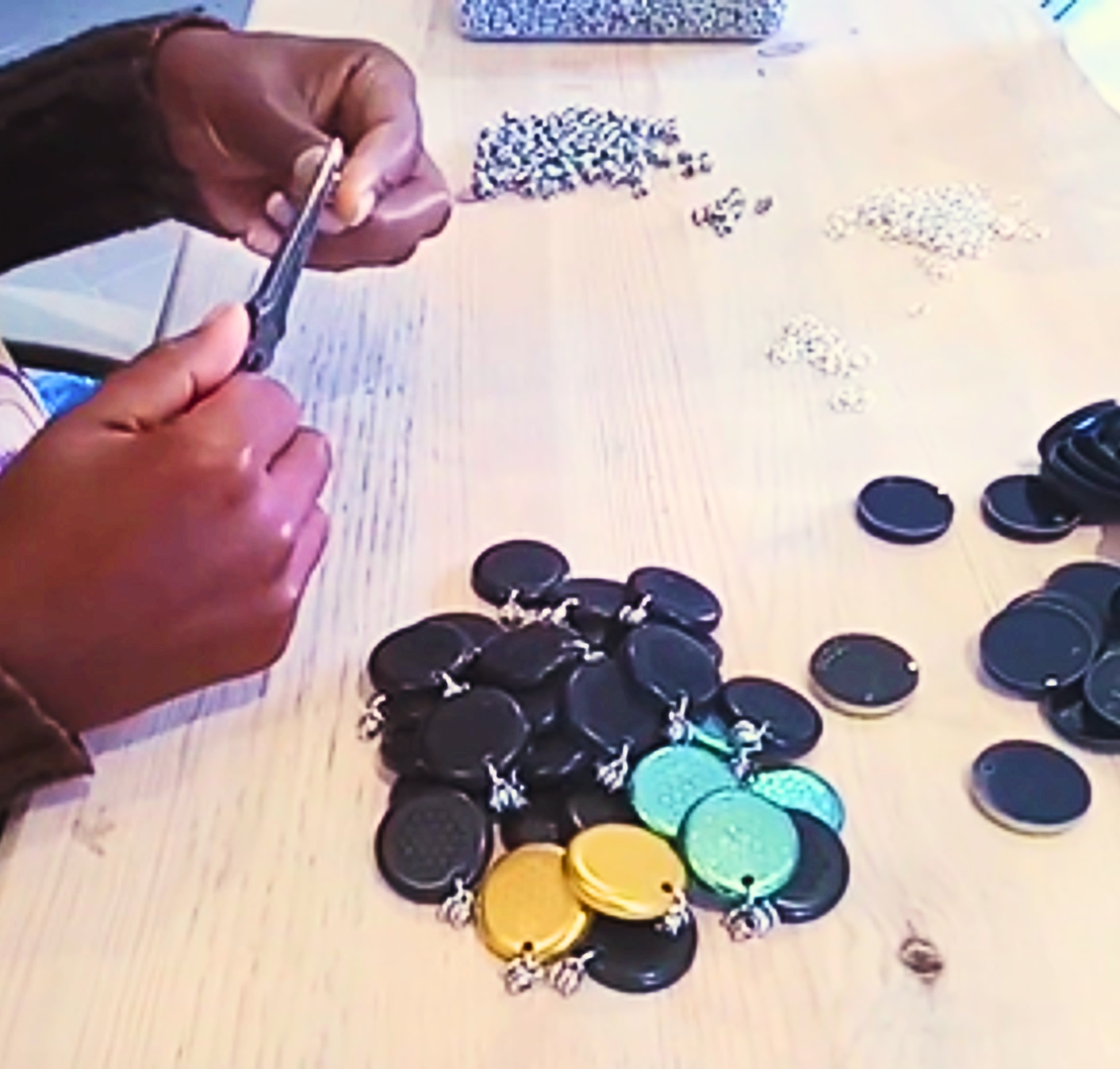 AWK Set of 5 Bronze Color Pendants - Image 3