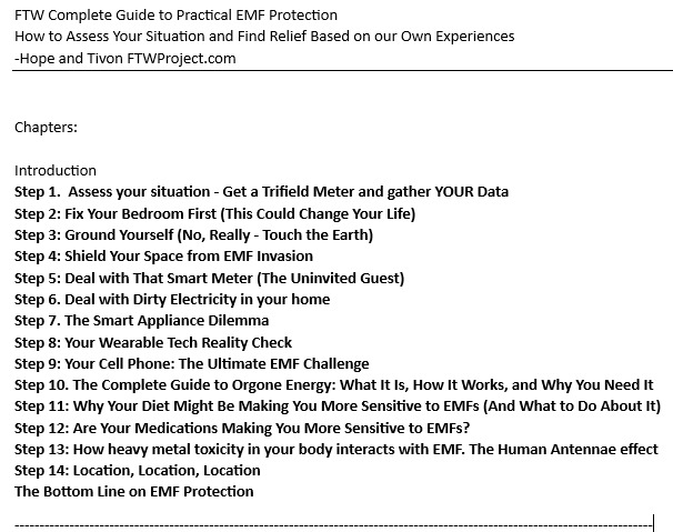 free FTW Complete Guide to Practical EMF Protection Chapters