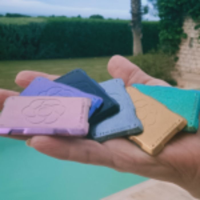 mixed phone shields by pool