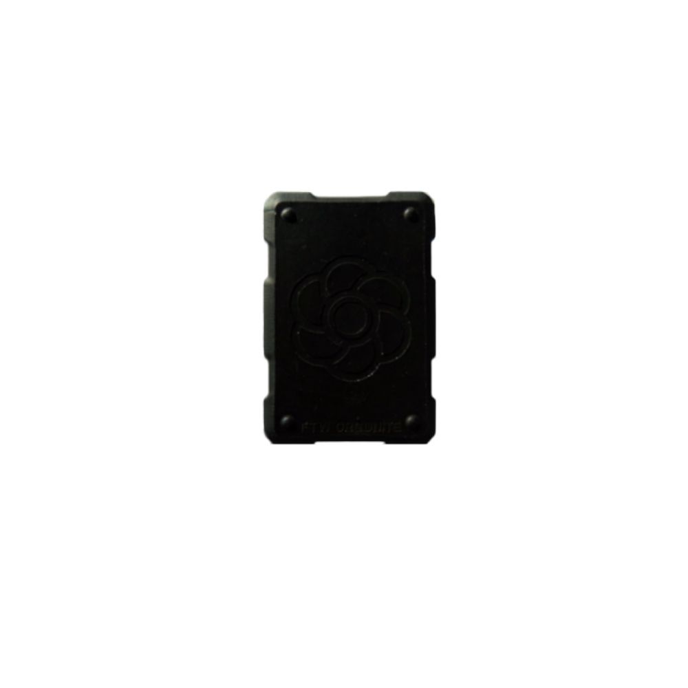 The Harmonic Shield, FTW handcrafted orgonite phone sticker in black