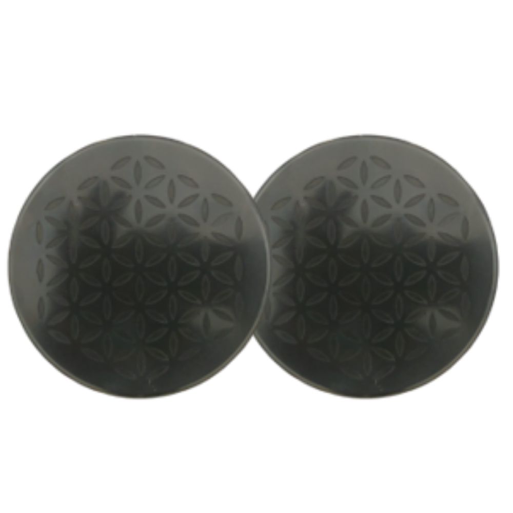 The Charge Plate — Set of 2, FTW handcrafted orgonite in shungite black