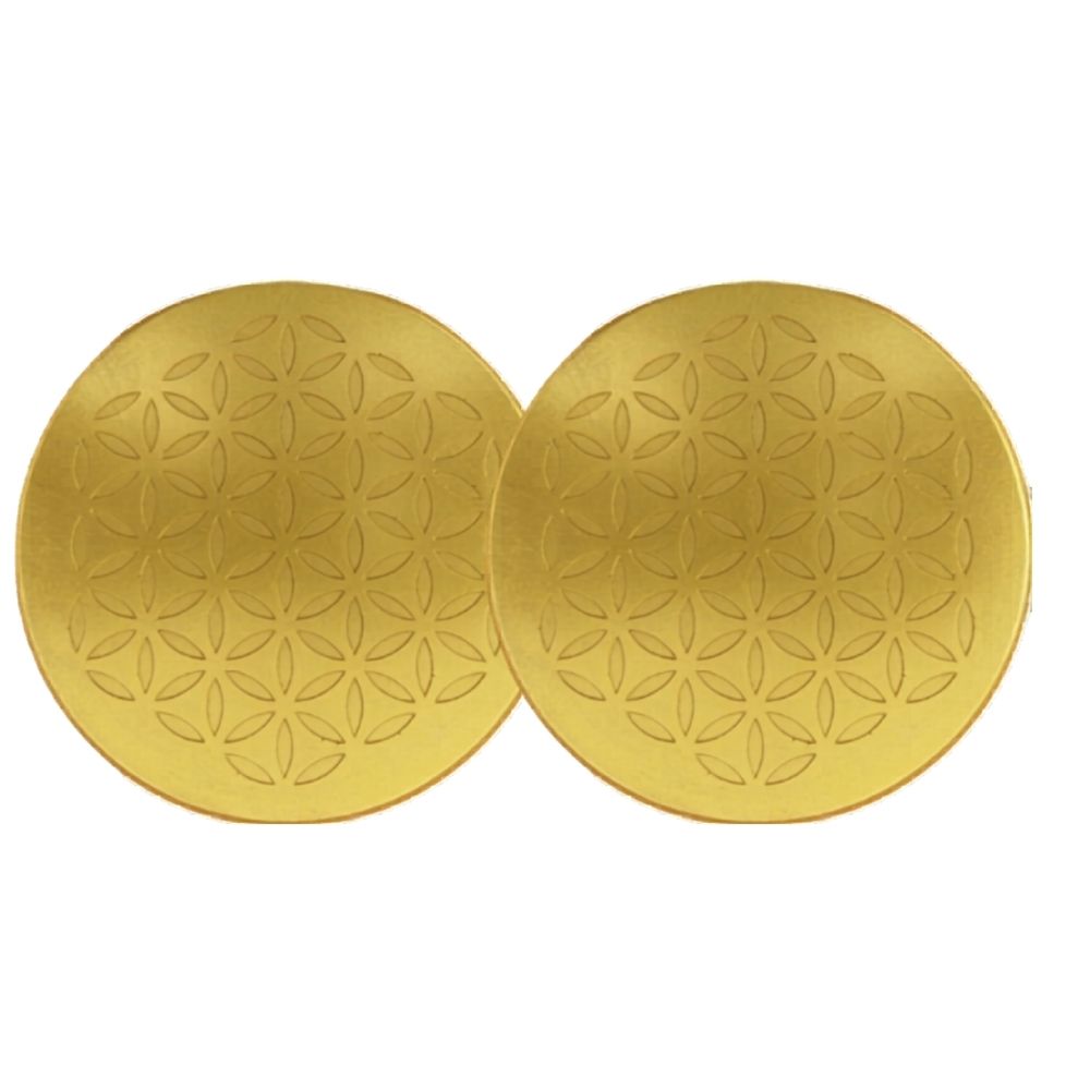 The Charge Plate — Set of 2, FTW handcrafted orgonite in gold