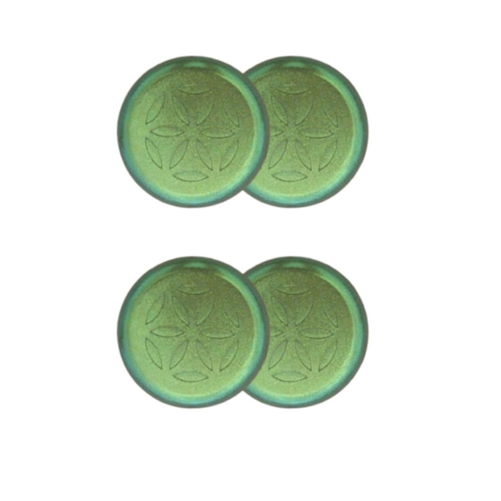 4 garden pucks, FTW handcrafted orgonite in holographic green