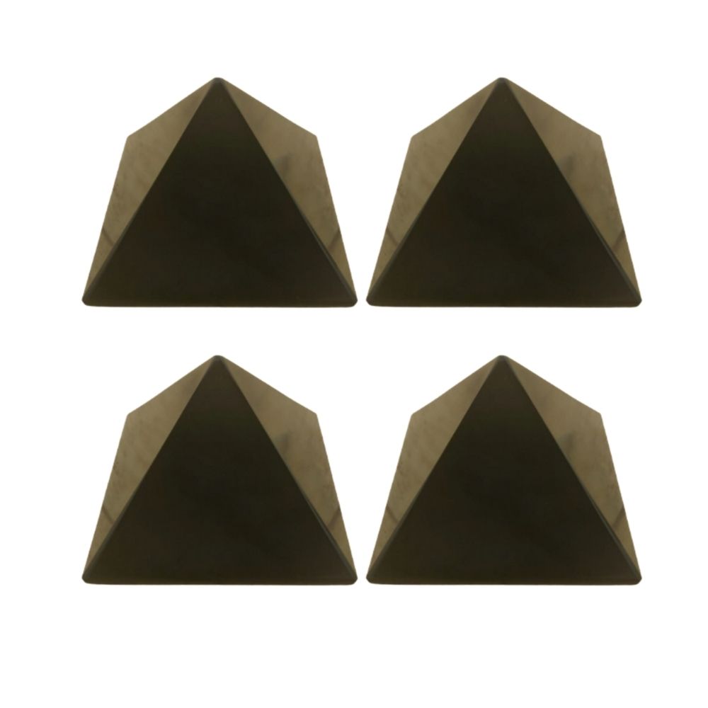 The Orgonite Pyramid — Set of 4, FTW handcrafted orgonite in black